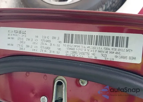 2017 Ram 1500 Laramie 4X2 6'4 Box из США, поврежденный, VIN 1C6RR6VT2HS567756